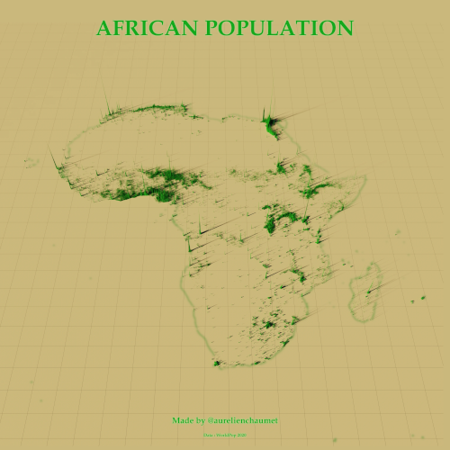 Cartes de population en pics