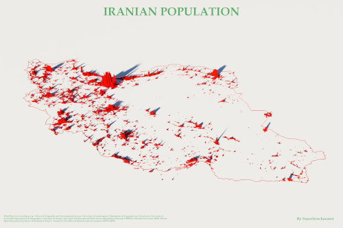 iran population borders