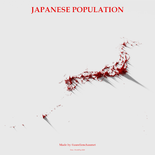 japan population borders